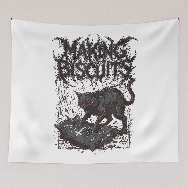 Item preview, Death Metal Cat Making Biscuits Funny Heavy Metal designed and sold by AnnUWatts.