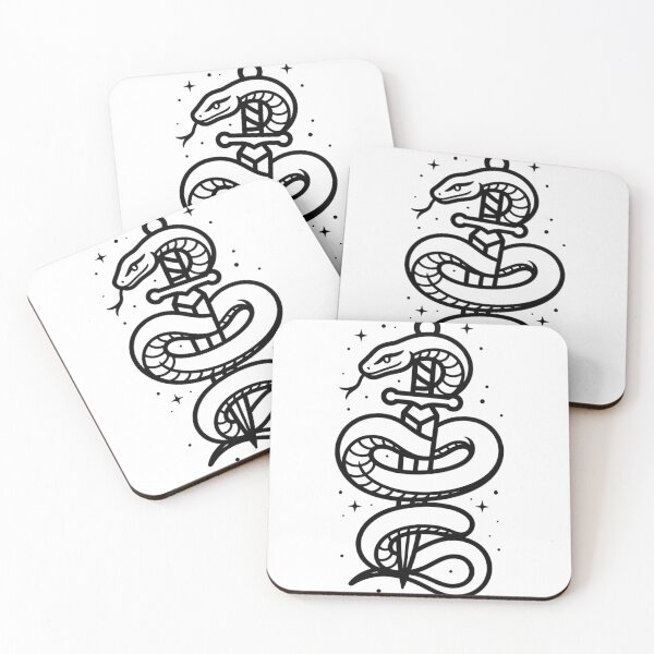 Item preview, Serpent & Dagger - Traditional Tattoo Style Art designed and sold by SoloviiShop.