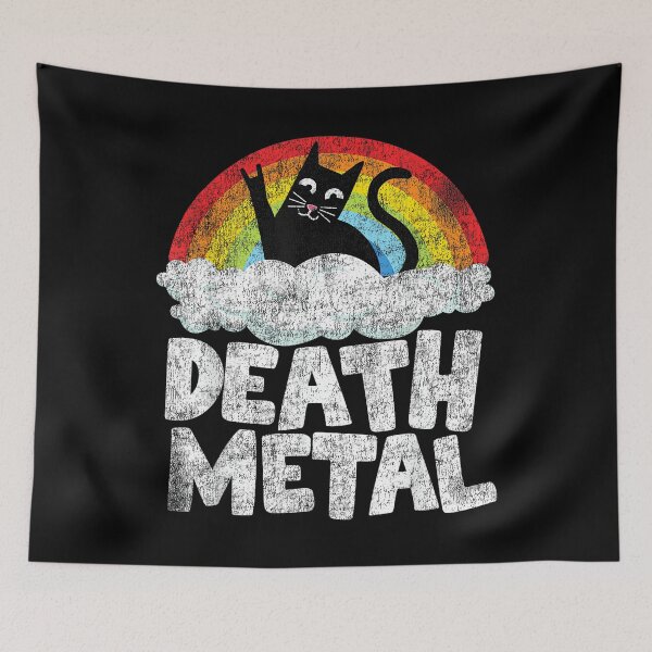 Item preview, Cat Rainbow Heavy Metal Band Kids Goth Funny Death Metal  designed and sold by AnnUWatts.