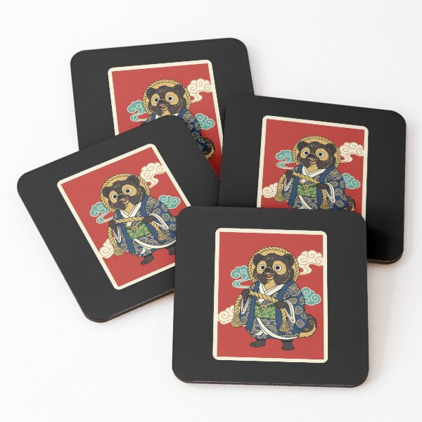 Item preview, Tanuki in Kimono Japanese Folk Style Illustration designed and sold by JordynLadukeg65.