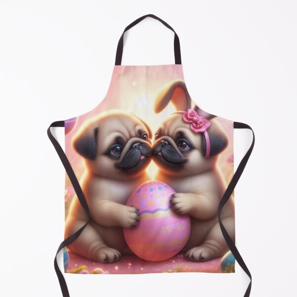 Item preview, Adorable Pug Puppies with Easter Eggs designed and sold by Wags & Tails.