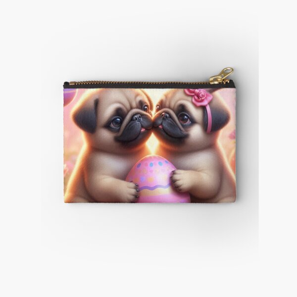 Item preview, Adorable Pug Puppies with Easter Eggs designed and sold by Wags & Tails.