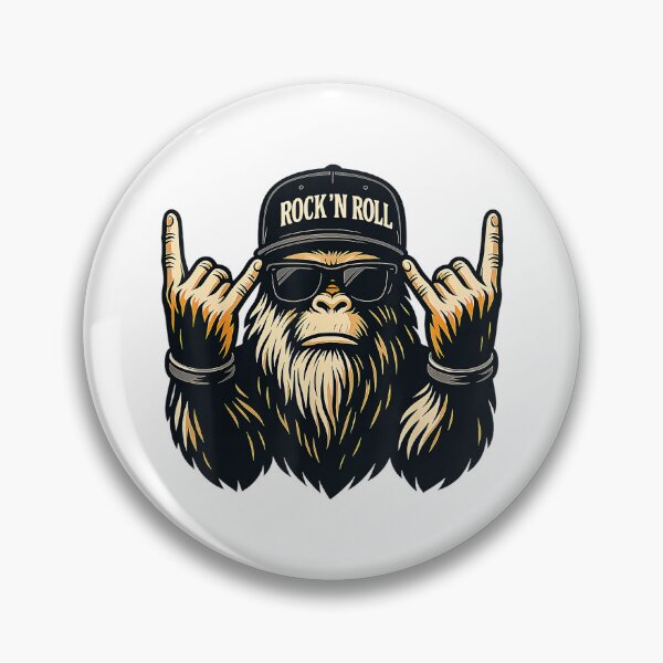 Item preview, Bigfoot Rock On Sasquatch Heavy Metal Vibes Men Women designed and sold by AnnUWatts.