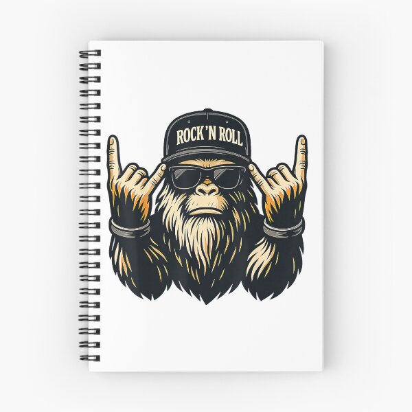 Item preview, Bigfoot Rock On Sasquatch Heavy Metal Vibes Men Women designed and sold by AnnUWatts.
