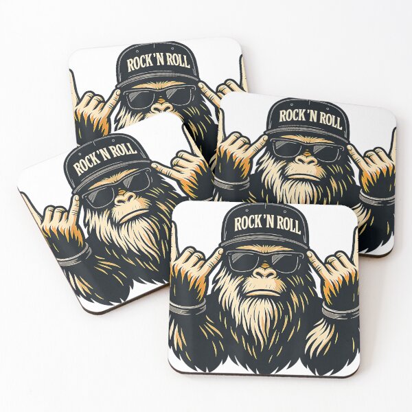 Item preview, Bigfoot Rock On Sasquatch Heavy Metal Vibes Men Women designed and sold by AnnUWatts.