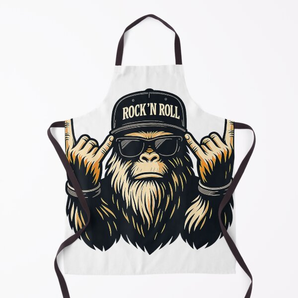 Item preview, Bigfoot Rock On Sasquatch Heavy Metal Vibes Men Women designed and sold by AnnUWatts.