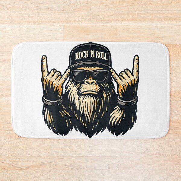 Item preview, Bigfoot Rock On Sasquatch Heavy Metal Vibes Men Women designed and sold by AnnUWatts.