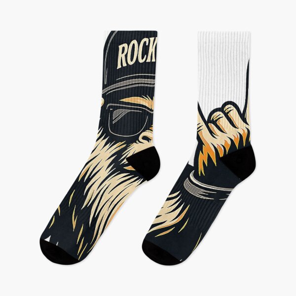 Item preview, Bigfoot Rock On Sasquatch Heavy Metal Vibes Men Women designed and sold by AnnUWatts.