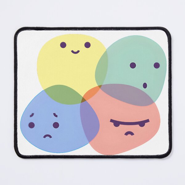 Item preview, Colorful Emotions Faces Overlapping Mood Shapes designed and sold by PholPol1959.