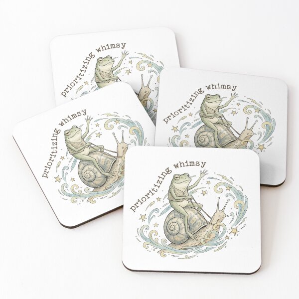 Item preview, Storybook Frog Riding Snail Prioritizing Whimsy Beatrix Potter Inspired Sticker designed and sold by DropsOfDopamine.