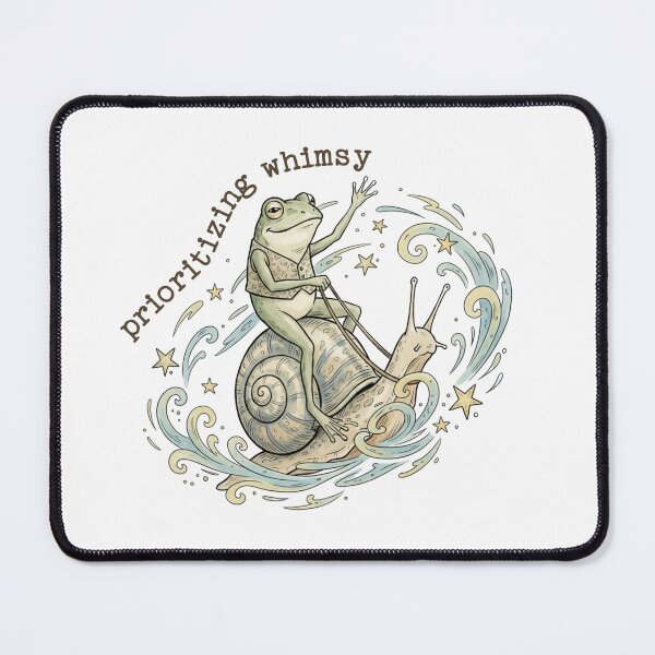 Item preview, Storybook Frog Riding Snail Prioritizing Whimsy Beatrix Potter Inspired Sticker designed and sold by DropsOfDopamine.