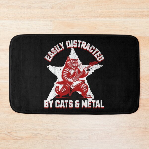 Item preview, Cats and Metal Fan Music Metalhead Heavy Rock Star Cat Funny designed and sold by AnnUWatts.