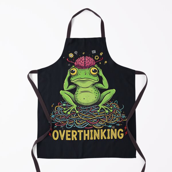 Item preview, Overthinking Frog Funny Mental Health Meme Animal Relatable Anxiety Humor Frog T-shirt & Sticker designed and sold by ZyxDes.
