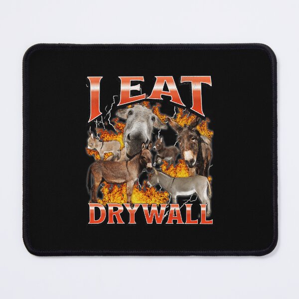 Item preview, I Eat Drywall Donkey Meme Chaotic Animal Humor designed and sold by tadmercado.