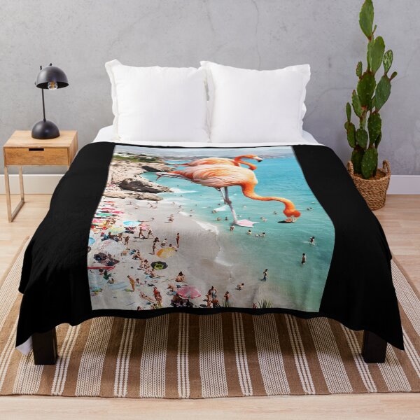 Item preview, Surreal Flamingos Vintage Beach Landscape designed and sold by mxelmurwemb46.