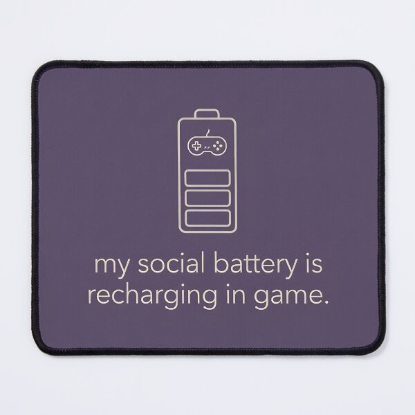 Item preview, Social Battery Recharging in Game – Cozy Gamer Minimal Aesthetic designed and sold by CozyLifeStudio.