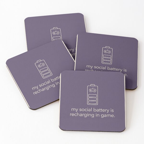 Item preview, Social Battery Recharging in Game – Cozy Gamer Minimal Aesthetic designed and sold by CozyLifeStudio.