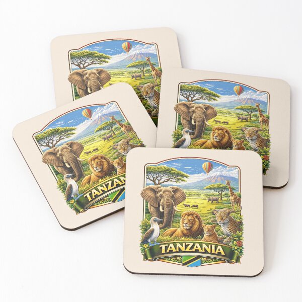Item preview, Tanzania - Serengeti Safari Wildlife Art designed and sold by Myra365Art.