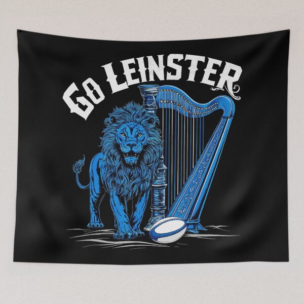 Item preview, Go Leinster Rugby Lion Harp 4 Stars Fan  designed and sold by GabrieSketcham.