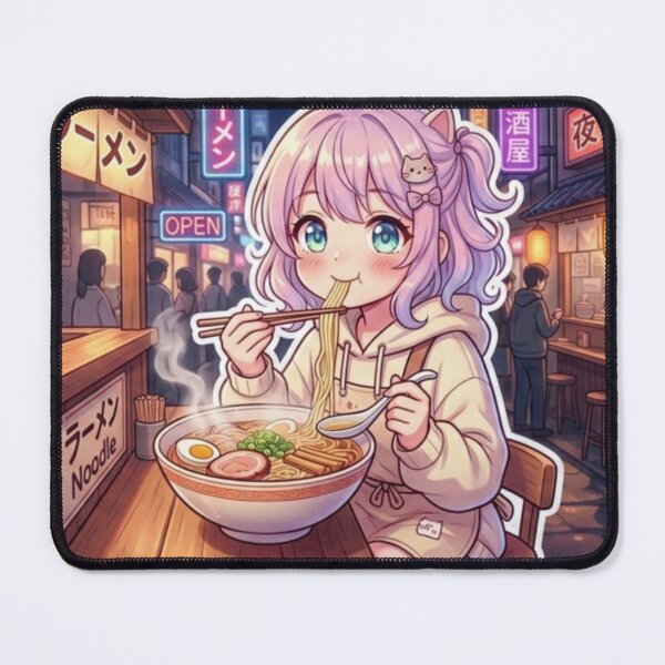 Item preview, Anime Girl Eating Ramen ? designed and sold by sam54796.