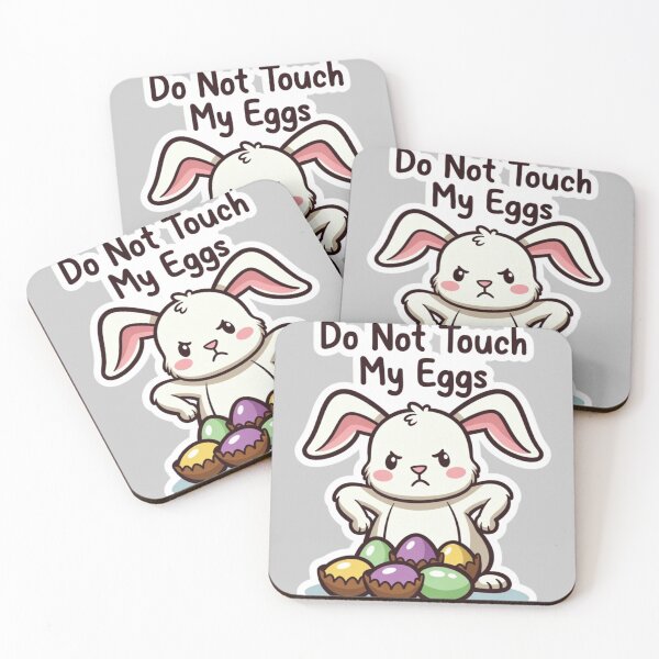 Item preview, Funny Bunny Guarding Chocolate Eggs designed and sold by PixelVibe782.