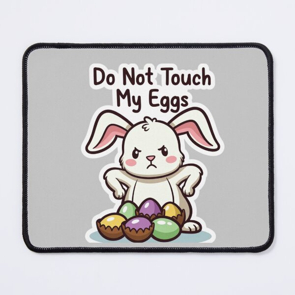 Item preview, Funny Bunny Guarding Chocolate Eggs designed and sold by PixelVibe782.