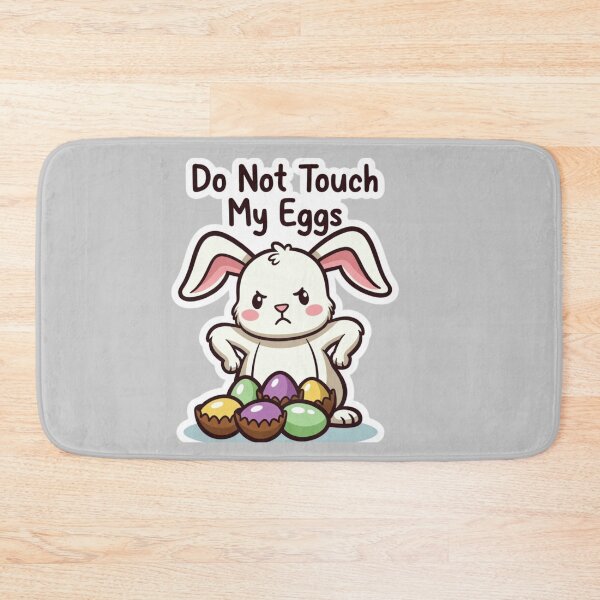 Item preview, Funny Bunny Guarding Chocolate Eggs designed and sold by PixelVibe782.