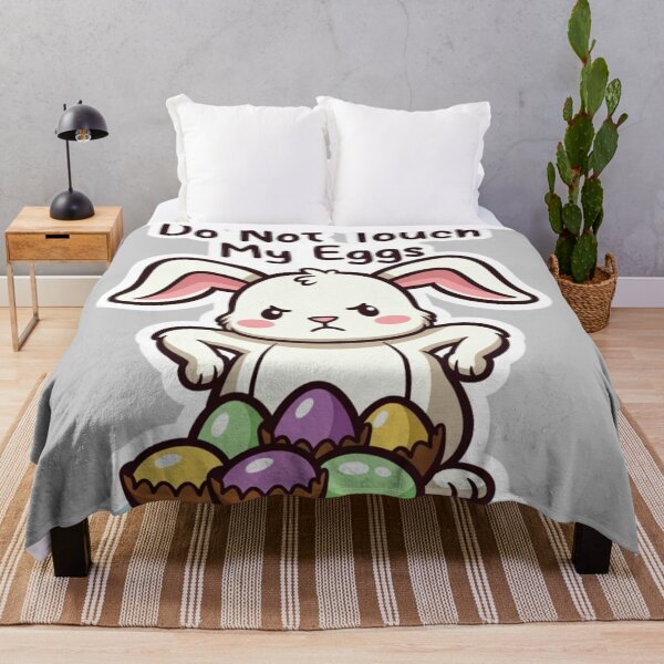 Item preview, Funny Bunny Guarding Chocolate Eggs designed and sold by PixelVibe782.