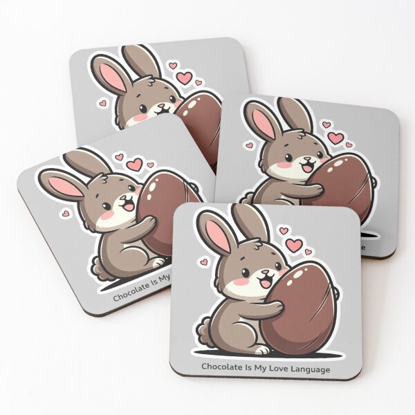 Item preview, Funny Bunny Chocolate Love designed and sold by PixelVibe782.