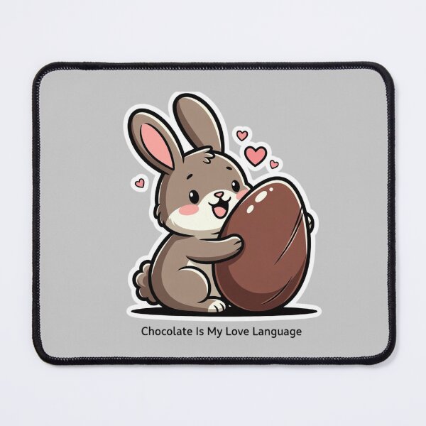 Item preview, Funny Bunny Chocolate Love designed and sold by PixelVibe782.
