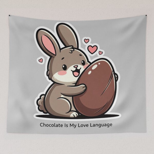 Item preview, Funny Bunny Chocolate Love designed and sold by PixelVibe782.