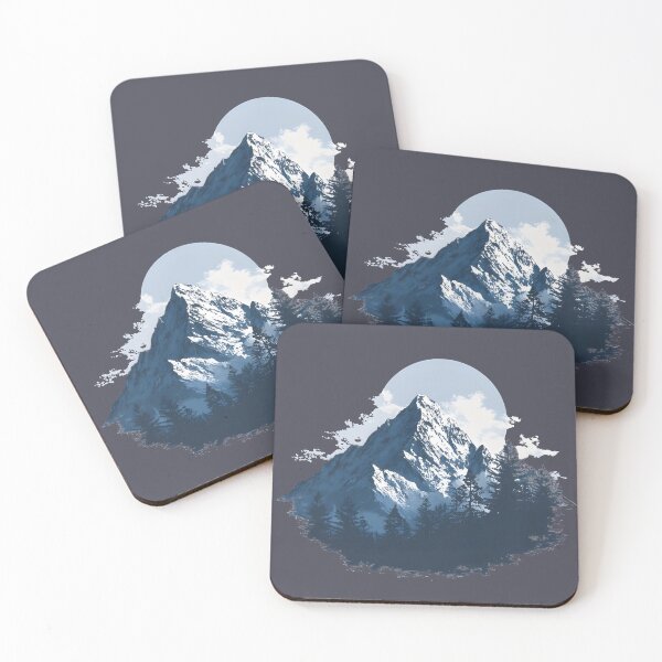 Item preview, Mountain peak and pine forest designed and sold by Newrealis.