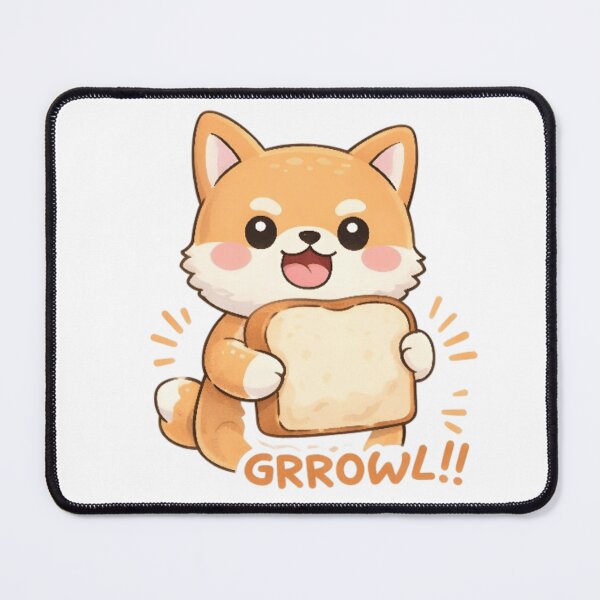 Item preview, Adorable Kawaii Shiba Inu with Toast Slice designed and sold by Trendora90.