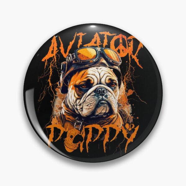 Item preview, Aviator Puppy - Edgy English Bulldog Pilot Grunge Graphic designed and sold by GenZFashion000.