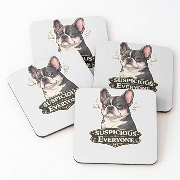 Item preview, Suspicious of Everyone Funny French Bulldog Sarcastic Dog Attitude Design designed and sold by Frenchie Fever.