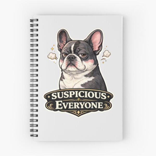 Item preview, Suspicious of Everyone Funny French Bulldog Sarcastic Dog Attitude Design designed and sold by Frenchie Fever.