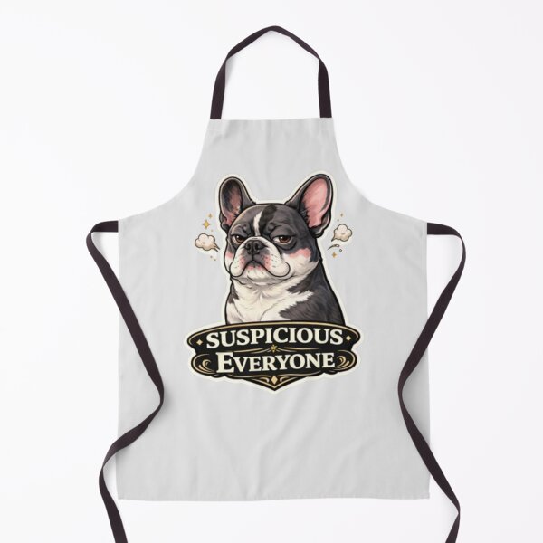 Item preview, Suspicious of Everyone Funny French Bulldog Sarcastic Dog Attitude Design designed and sold by Frenchie Fever.