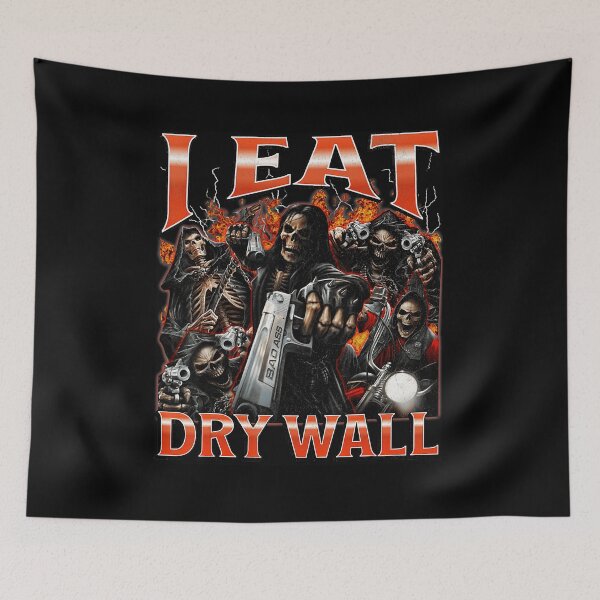 Item preview, I Eat Drywall Dark Skeleton Meme  designed and sold by tadmercado.