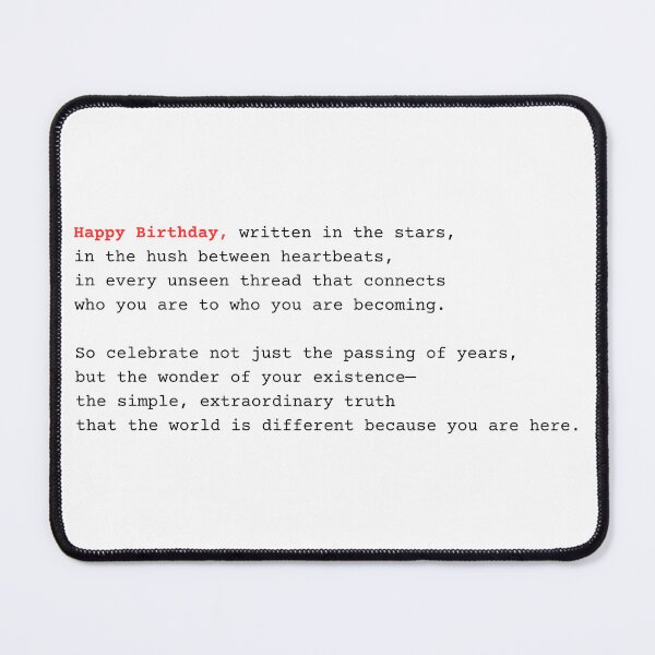 Item preview, Happy Birthday Greeting Card with Poem, Meaningful Birthday Gift, Printable Art Print for Loved Ones designed and sold by BlareBlare.