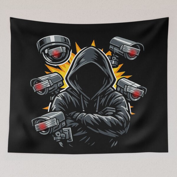 Item preview, Anti Surveillance Hooded Figure – Privacy Rights Anonymous Watch designed and sold by Ivy-Triggs.