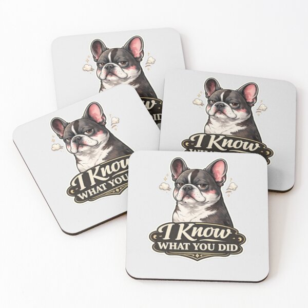 Item preview, I Know What You Did Funny French Bulldog Sarcastic Creepy Dog Humor Design designed and sold by Frenchie Fever.