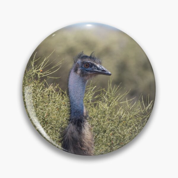Item preview, Bush Sentinel – Emu Portrait Emerging from Scrubland, Australia Wildlife Photography designed and sold by WildFrameNature.