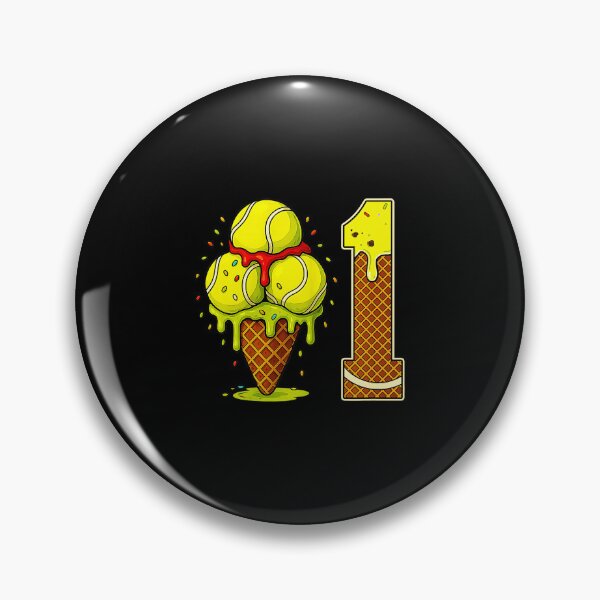 Item preview, Tennis 1st Birthday Ice Cream Drip Number One  designed and sold by WayTBeenkenArt.