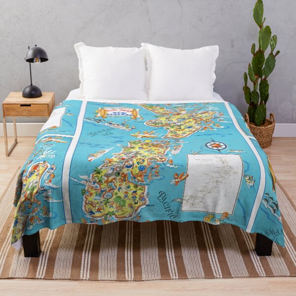 Item preview, Whimsical Fun Map of New Zealand | Mid-Century Cartoon Poster | Vintage Tourism Art | Illustrated Map with Activities | NZ Travel Decor designed and sold by artofuniverse.