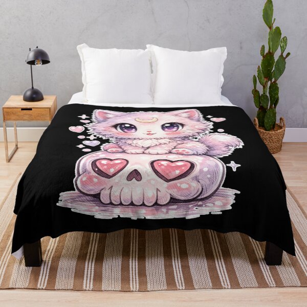 Item preview, Pastel Goth Kawaii Cat Skull | Cute Spooky Witch Aesthetic designed and sold by cr6zym1nd.