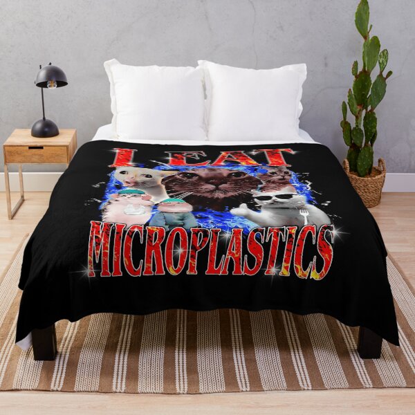 Item preview, I Eat Microplastics Funny Cat Meme Collage designed and sold by tadmercado.