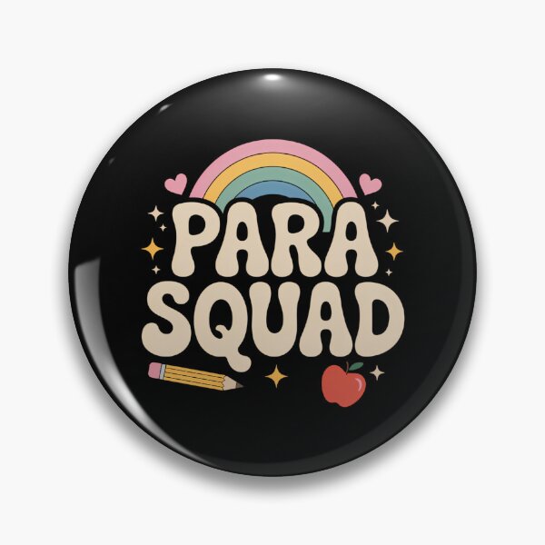 Item preview, Para Squad Rainbow Pencil Apple Heart Teacher Assistant designed and sold by HellD3vil-Art.
