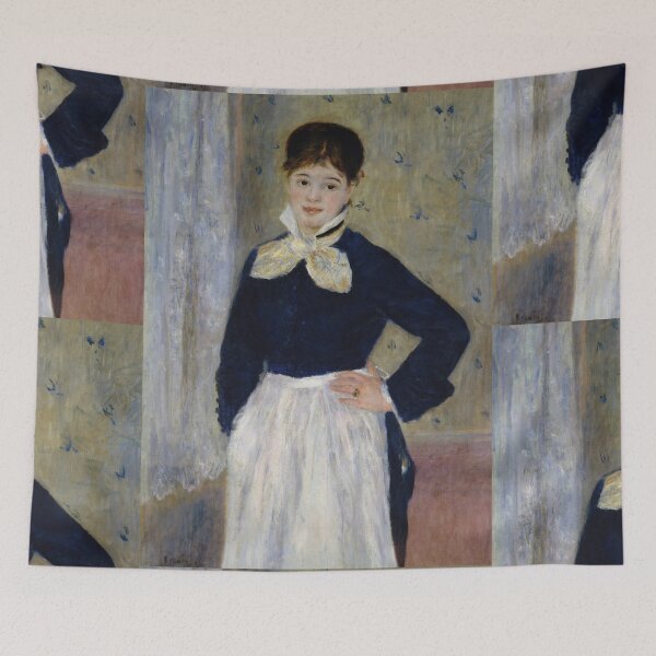 Item preview, A Waitress at Duvals Restaurant by Pierre-Auguste Renoir: Elegant Impressionist Poster designed and sold by artofuniverse.