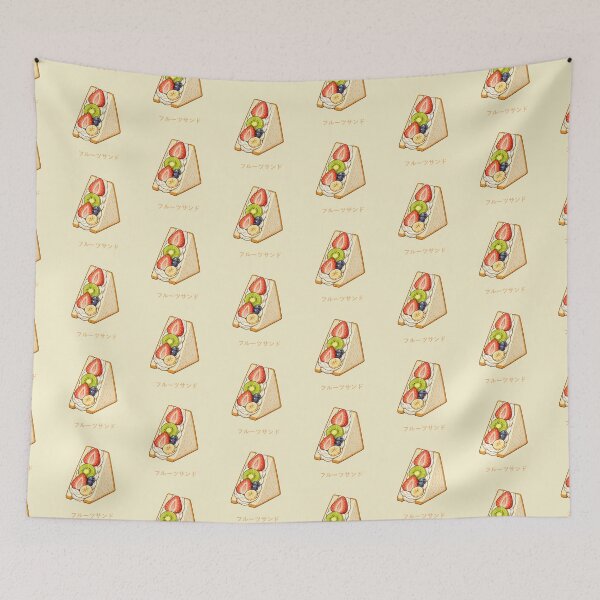 Item preview, Japanese Fruit Sandwich Kawaii Strawberry Whipped Cream designed and sold by SakuraMarket26.