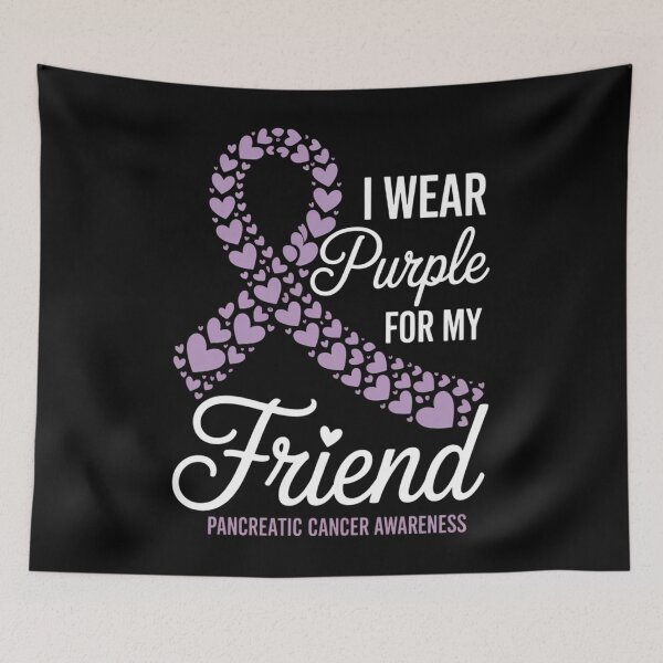 Item preview, I Wear Purple For FRIEND Pancreatic Cancer Awareness designed and sold by HellD3vil-Art.